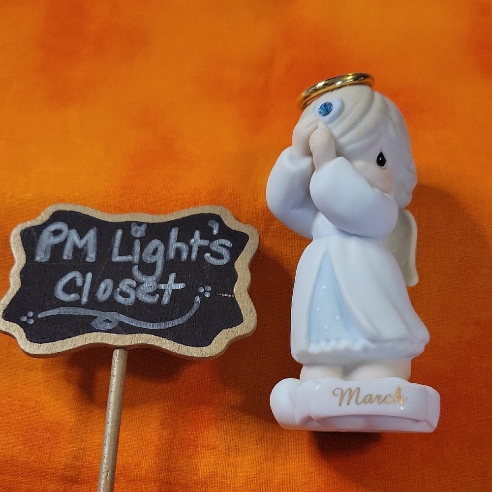 Precious Moments March Angel Birthstone Figurine